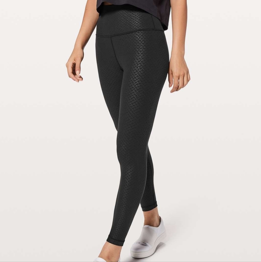 Lululemon Align Pant II *25"Monochromic Black Emboss